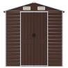 Brown Garden Shed 191x130 cm Galvanised Steel | Hipomarket