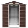 Brown Garden Shed 191x130 cm Galvanised Steel | Hipomarket