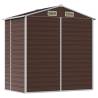 Brown Garden Shed 191x130 cm Galvanised Steel | Hipomarket