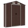 Brown Garden Shed 191x130 cm Galvanised Steel | Hipomarket