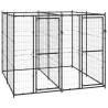 Outdoor Dog Kennel Steel 4.84 m² Colour black Size 220 x 220 x 180 cm Quantity in Package 1 With roof no 