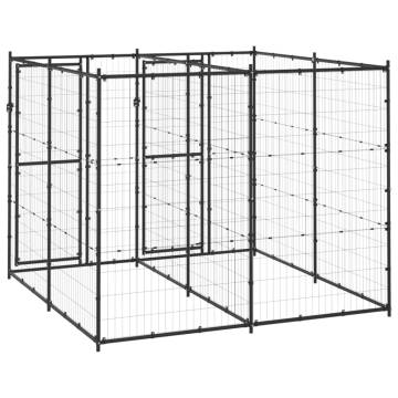 Outdoor Dog Kennel Steel 4.84 m² - Safe & Durable Space