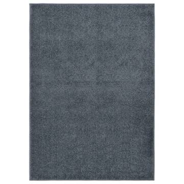 Elegant Anthracite Short Pile Rug 240x340 cm | HipoMarket