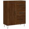 Stylish Highboard in Brown Oak - 69.5x34x180 cm