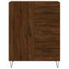 Stylish Highboard in Brown Oak - 69.5x34x180 cm