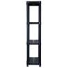 4-Tier Black Storage Shelf - Versatile & Sturdy Design