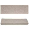 Carpet Stair Treads 15 pcs Taupe - Non-Slip & Washable