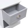 Elegant Grey Nightstand - Paulownia Wood 38x28x45 cm