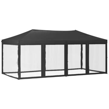 Folding Party Tent with Sidewalls - Anthracite 3x6 m