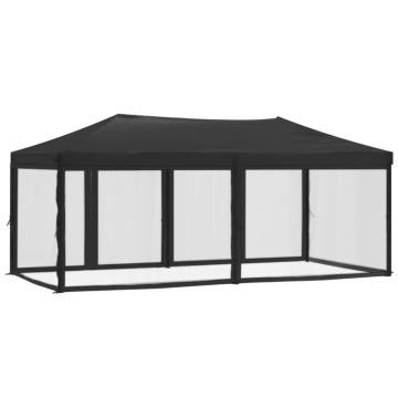 Folding Party Tent with Sidewalls - Anthracite 3x6 m