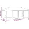 Folding Party Tent with Sidewalls - Anthracite 3x6 m