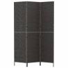 Room Divider 3-Panel Black 122x180 cm Water Hyacinth | HipoMarket