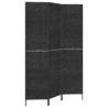 Room Divider 3-Panel Black 122x180 cm Water Hyacinth | HipoMarket