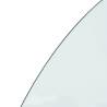 Fireplace Glass Plate Half Round 1200x600 mm - High Quality