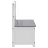 Children's Storage Bench White & Grey - 60x30x55 cm MDF