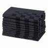 Kitchen Towels 10 pcs Black and Grey - Cotton 50x70 cm