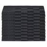 Kitchen Towels 10 pcs Black and Grey - Cotton 50x70 cm