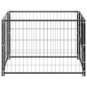 Durable Black Dog Kennel 100x100x70 cm - Steel Construction