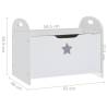 Children Storage Bench White - Stylish & Functional - HipoMarket