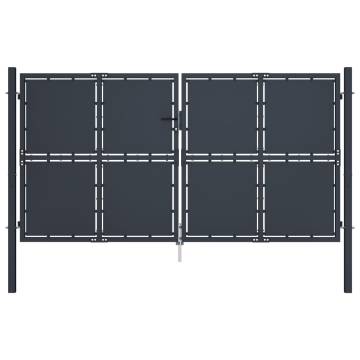 Garden Gate Steel 300x125 cm Anthracite - Durable & Secure