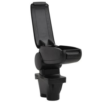 Car Armrest Black - Adjustable Storage for PEUGEOT 208