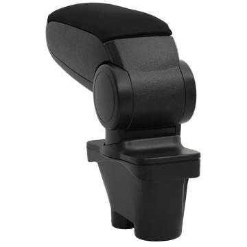 Car Armrest Black - Adjustable Storage for PEUGEOT 208