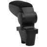 Car Armrest Black - Adjustable Storage for PEUGEOT 208