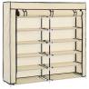 Shoe Cabinet with Cover Cream - 5-Tier Storage Solution