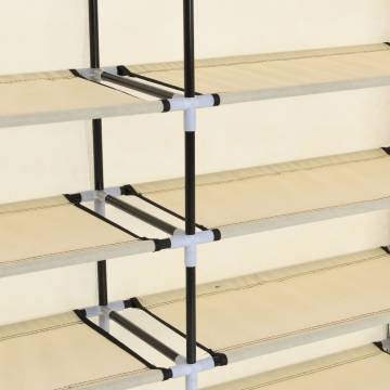 Shoe Cabinet with Cover Cream - 5-Tier Storage Solution