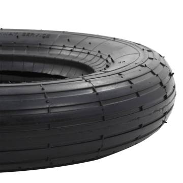 Puncture-Proof Wheelbarrow Tyre 3.50-8 4PR Rubber - Hipomarket