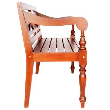 Batavia Bench 98 cm | Solid Mahogany Wood in Dark Brown