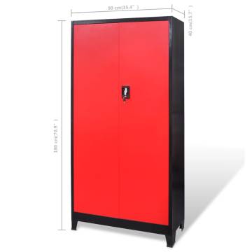 Tool Cabinet with Chest - Steel 90x40x180 cm | Hipo Market