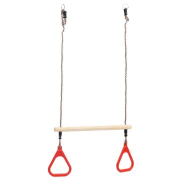 Trapeze Swing Bar with Rings - Fun & Safe Outdoor Play