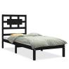 Black Solid Wood Bed Frame 75x190 cm - Small Single