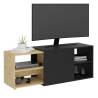 FMD TV Unit - Black & Artisan Oak | Stylish & Functional Design