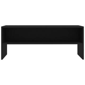 Stylish Black TV Cabinet - 100x40x40 cm Engineered Wood