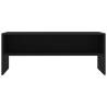 Stylish Black TV Cabinet - 100x40x40 cm Engineered Wood