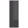 Stylish High Gloss Grey TV Cabinet - 30.5x30x90 cm