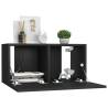 Hanging TV Cabinets 2 pcs Black - Modern Wall Unit