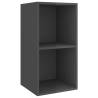 Wall-Mounted TV Cabinet High Gloss Grey - Stylish & Practical