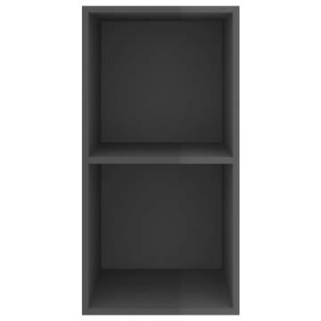 Wall-Mounted TV Cabinet High Gloss Grey - Stylish & Practical