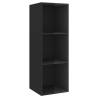 High Gloss Black Wall-Mounted TV Cabinet - 37x37x107 cm