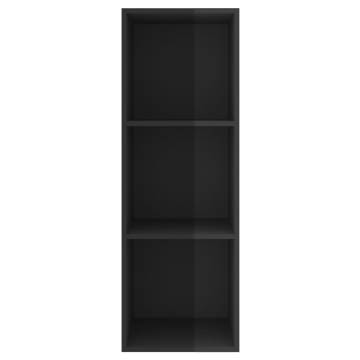 High Gloss Black Wall-Mounted TV Cabinet - 37x37x107 cm