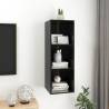 High Gloss Black Wall-Mounted TV Cabinet - 37x37x107 cm