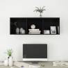 High Gloss Black Wall-Mounted TV Cabinet - 37x37x107 cm