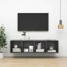 Wall-mounted TV Cabinet Grey 37x37x142.5 cm Engineered Wood Colour grey Quantity in Package 1 Height 142.5 cm 