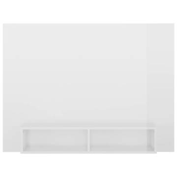 Elegant High Gloss White Wall TV Cabinet - 120x23.5x90 cm