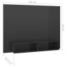 High Gloss Grey Wall TV Cabinet | 120x23.5x90 cm | Hipomarket