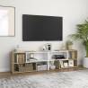 TV Cabinet White and Sonoma Oak 149x30x52 cm Engineered Wood Colour white and sonoma oak Quantity in Package 1 