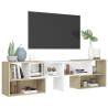 Elegant White & Sonoma Oak TV Cabinet - 149x30x52 cm